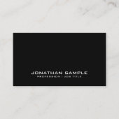 シックミニマルデザインブラックプレーンプロフェッショナル 名刺 (正面)