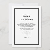 シックミニマルパフランスのリスモノワ結婚ー 招待状 (正面)