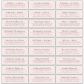 シックミニマルピ結婚ックスゲスト住所 シール (正面)