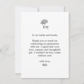 シックミニマルフォトスエレガントクリプトハート サンキューカード (裏面)