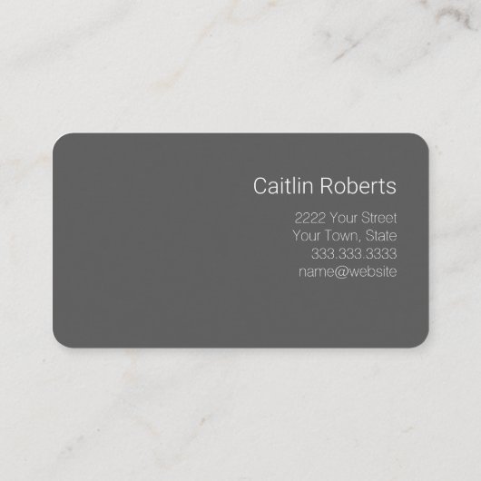 シックミニマルフローラホワイトグレー 名刺 (裏面)