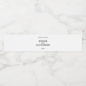 シックミニマルブフランスのラック&ホワイト結婚ズ ペットボトルラベル (シングルラベル)