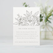 シックミニマルブラウンフローラスケ結婚ッチの詳細 エンクロージャーカード (スタンド正面)