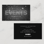 シックミニマルブラックグリッタープロフェッショナル 名刺 (正面/裏面)