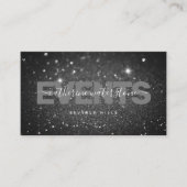 シックミニマルブラックグリッタープロフェッショナル 名刺 (正面)