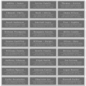 シックミニマルブラック結婚ズゲスト住所 シール (正面)