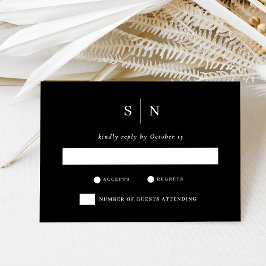 シックミニマルブラック | 結婚s 出欠カード