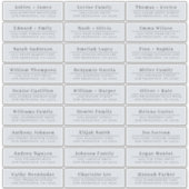 シックミニマルブルー結婚ズゲスト住所 シール (正面)