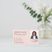 シックミニマルプロフェッショナル写真公証人サービス 名刺 (スタンド正面)