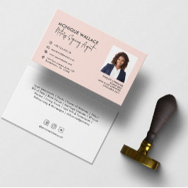 シックミニマルプロフェッショナル写真公証人サービス 名刺