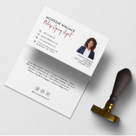 シックミニマルプロフェッショナル写真公証人サービス 名刺