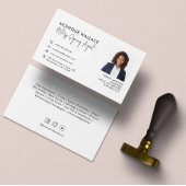 シックミニマルプロフェッショナル写真公証人サービス 名刺