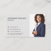 シックミニマルプロフェッショナル縦型フォトアイコン 名刺 (正面)