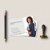 シックミニマルプロフェッショナル縦型フォトアイコン 名刺