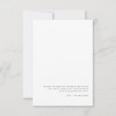 シックミニマルモダンタイポグラフィ写真結婚の サンキューカード (裏面)