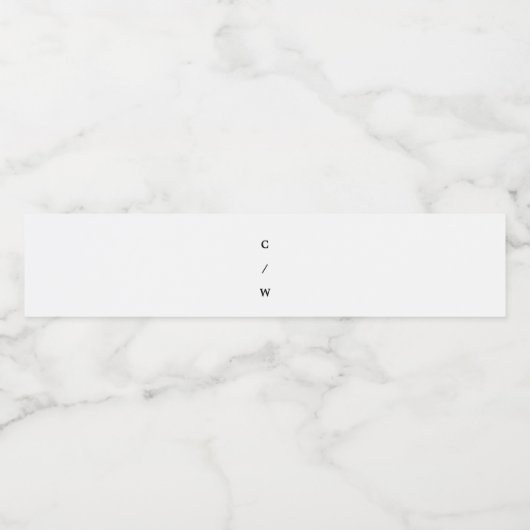 シックミニマルモダンタイポグラフィ写真結婚の ペットボトルラベル (シングルラベル)