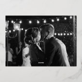 シックミニマルモノグラムゴールドフォイルサンキューカード 箔招待状 (裏面)