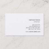 シックミニマルライトグレー 名刺 (裏面)