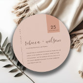 シックミニマルラストピンクピーチタイポグラフィ結婚ズ サンキューカード