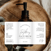 シックミニマルロゴ血清2OZスポイトポンプボトル ラベル