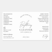 シックミニマルロゴ血清4オズスキンケアボトルラベル 長方形シール (正面)