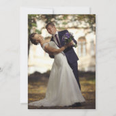 シックミニマルワイルドフラワーボホ写真結婚の 招待状 (裏面)