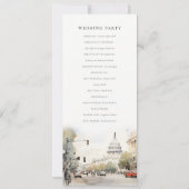 シックミニマルワシントンDCウォーターカラープログラム 招待状 (裏面)