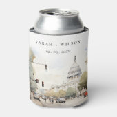 シックミニマルワシントンDC、米国ウォーター結婚カラー 缶クーラー (缶正面)