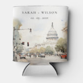 シックミニマルワシントンDC、米国ウォーター結婚カラー 缶クーラー (正面)