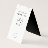 シックミニマル白黒ズぶら下がったネックレスディスプレイ 名刺 (正面)