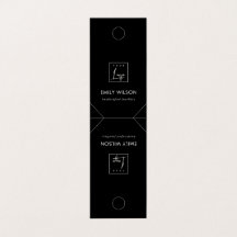 シックミニマル白黒ズぶら下がったネックレスディスプレイ