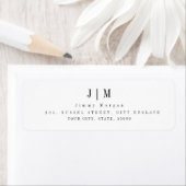 シックミニマル白黒差出人住所ラベル ラベル (インサイチュ)