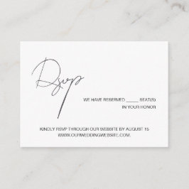 シックミニマル白黒QRコー結婚ド エンクロージャーカード