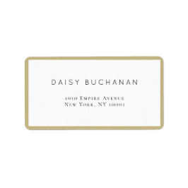 シックミニマル金ゴールドフレーム差出人住所ラベル ラベル
