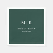 シックミニマル・セージ・グリーン |の結婚ナプキンス スタンダードカクテルナプキン (正面)