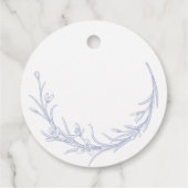 シックミニマル・ブルー結婚ズ・モノグラムクラシック フェイバータグ (裏面)