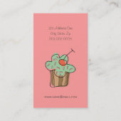 シックミントさくらんぼカップケーキスイーツベーカリーデザートショップ 名刺 (裏面)