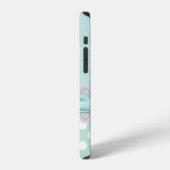 シックミントグリーンダマスクiPhone iPhoneケース (左側面)