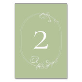 シックミントグリーン結婚フローラのテーブル番号 テーブルナンバー (裏面)