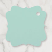 シックミントグリーン金ゴールド赤面ピーチフローラ結婚ズ フェイバータグ (裏面)