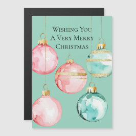 シックミントピンク金ゴールドクリスマスオーナメント