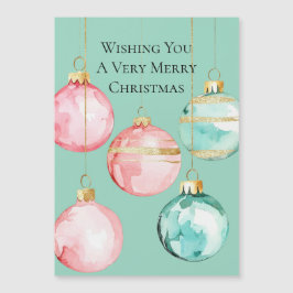 シックミントピンク金ゴールドクリスマスオーナメント