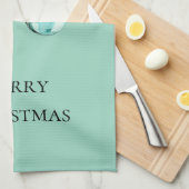 シックミントピンク金ゴールドクリスマスオーナメント キッチンタオル (四つ折り)