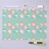 シックミントピンク金ゴールドクリスマスオーナメント 薄葉紙 (クラフト)