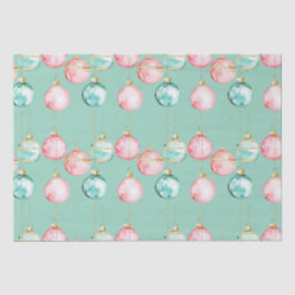 シックミントピンク金ゴールドクリスマスオーナメント 薄葉紙