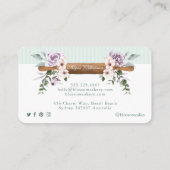 シックミントフローラ水彩ベーカリー転がズピン 名刺 (裏面)