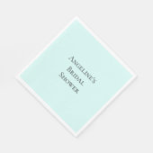 シックミントブライダルシャワー スタンダードランチョンナプキン (角)
