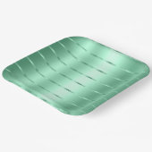 シックミントリボンブライダルシャワー ペーパープレート (傾斜あり)