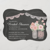 シックメイソンジャー&シャルボードブライダルシャワー招待状 招待状 (正面/裏面)