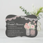 シックメイソンジャー&シャルボードブライダルシャワー招待状 招待状 (スタンド正面)